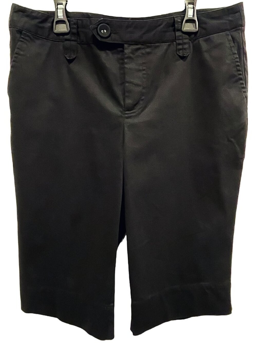 Black Bermuda Shorts Size 10 Tailored Cotton Stretch Workwear